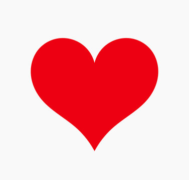 Red heart love icon. Vector illustration.