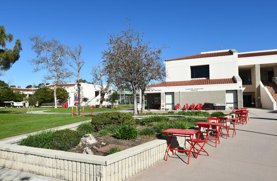 MISSION VIEJO, CALIFORNIA - 8 JAN 2023: Student Services, Admissions And Records Building On The Campus Of Saddleback College.