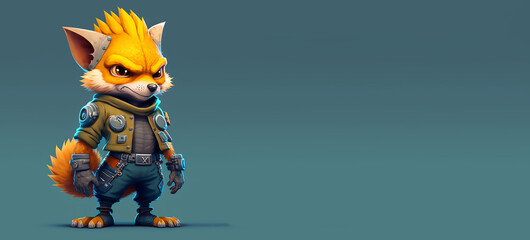 3D gaming animal character header