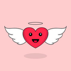 Red heart With wings