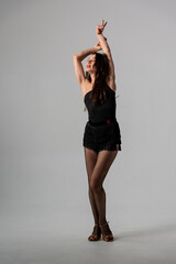 Passionate latina dancer in the studio