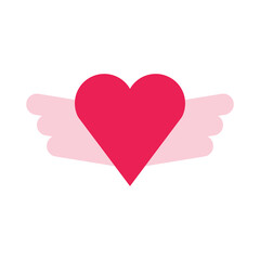 valentine's day pink big heart flat icon