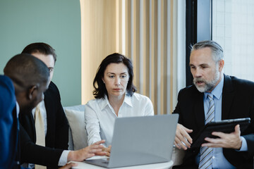 business team working together in office