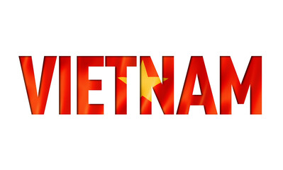 vietnam flag text font - obrazy, fototapety, plakaty