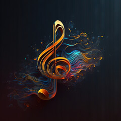 Musical Abstract Design Element