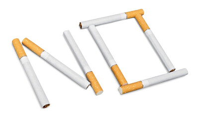 Cigarettes concept isolated on white background