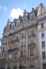 Fototapeta na wymiar french facade in street