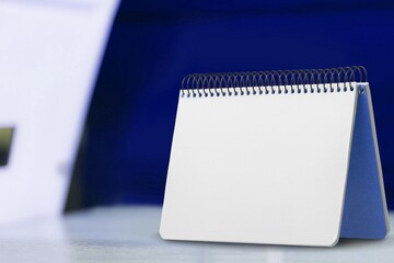 Open clean notebook on office desk