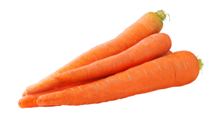 Pile of raw carrots cut out