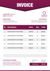 Free vector flat design of business  invoice