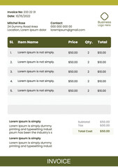 Free vector flat design of business  invoice