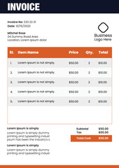Free vector flat design of business  invoice
