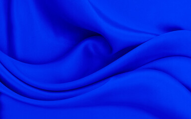Black blue satin dark fabric texture luxurious shiny that is abstract silk cloth background with patterns soft waves blur beautiful.
