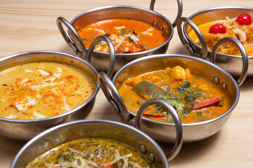 Assorted Indian food set