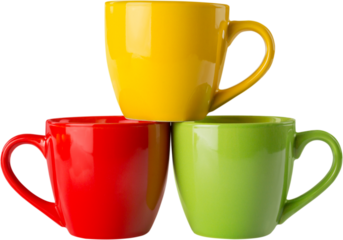 Colored coffee mugs