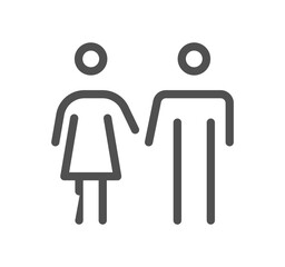 Gender related icon outline and linear vector.