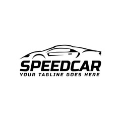 Speed car logo concept design vector