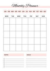 Monthly planner