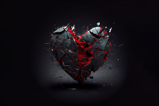 Black Broken Heart Images – Browse 40,044 Stock Photos, Vectors, and Video