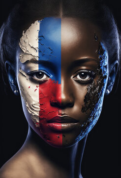 Journ&eacute;e mondiale de la francophonie 2023. Jour : 20.03.2023. Langue fran&ccedil;ais parl&eacute;e dans le monde. Illustration, art g&eacute;n&eacute;ratif, IA
