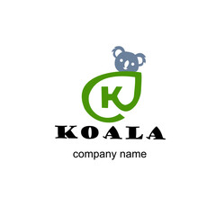 kogo letter ''K'' with koala collaboration - obrazy, fototapety, plakaty