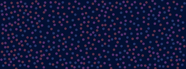Dark blue and orange Color seamless retro polka dots pattern. Hand painted dots on blue background. Grunge baby  Wallpaper Watercolor confetti texture.