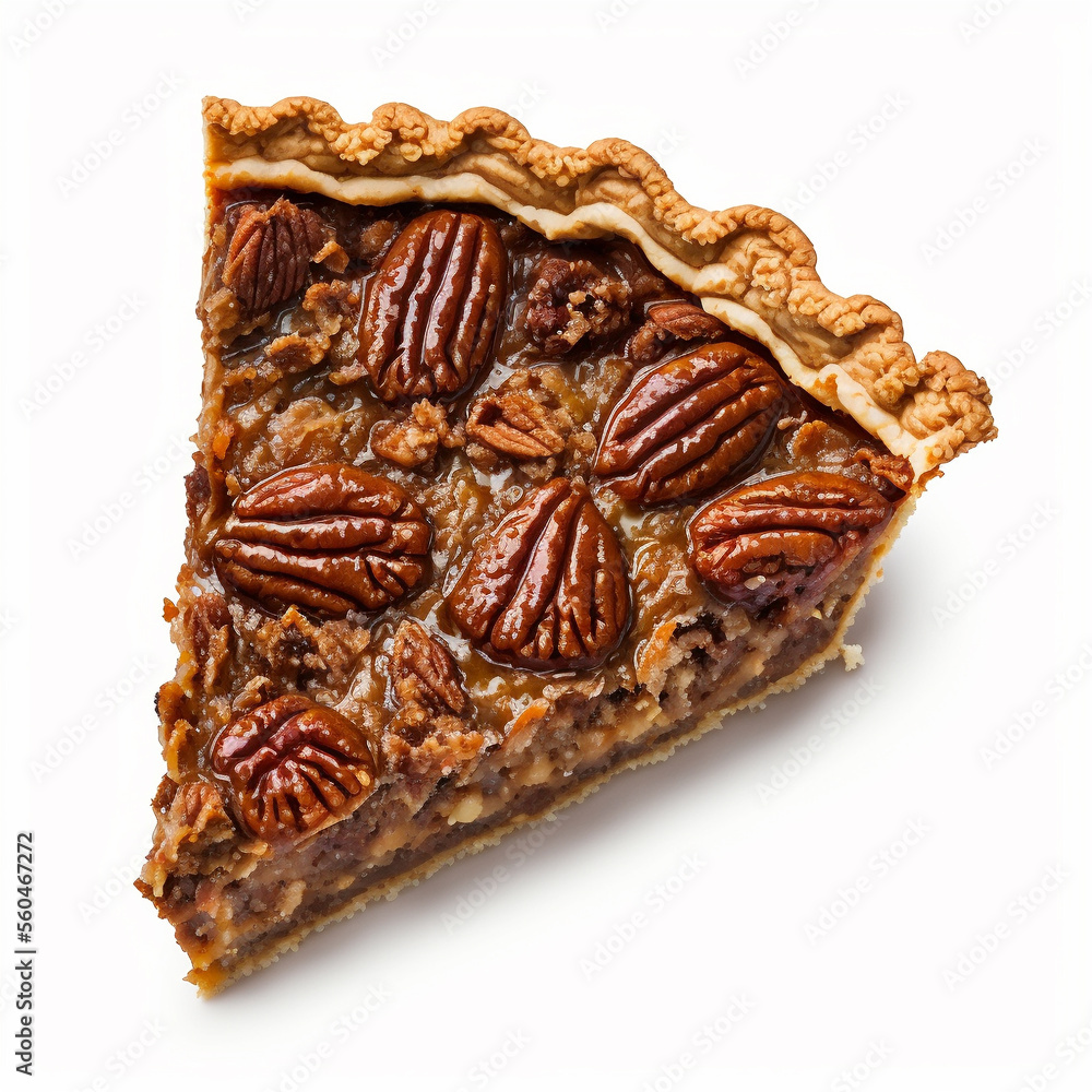 Wall mural Pecan Pie Isolation