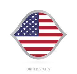 USA national team flag in style for international basketball competitions.