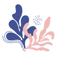 Abstract leaves. Floral composition.