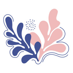 Abstract leaves. Floral composition.