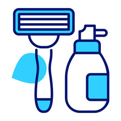 Razor with shaving cream vector design, men�s salon product