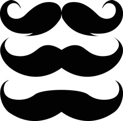 Mustache in a retro style icon. Old style mustaches vector icon isolated on transparent background. Moustache icons set, vector illustration.