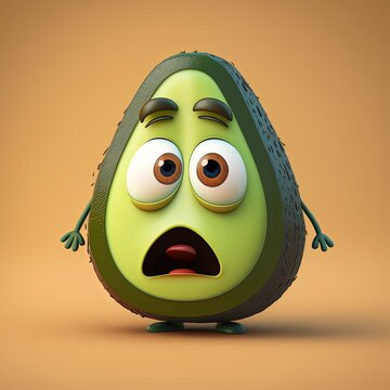 Cute Avocado Character