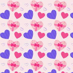 seamless background with hearts