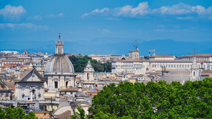 Fototapeta na wymiar Panorama of the ancient city of Rome, Italy