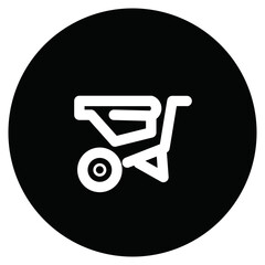 Wheelbarrow Outline Icon