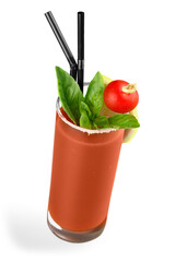 Cocktails on white: Bloody Mary.