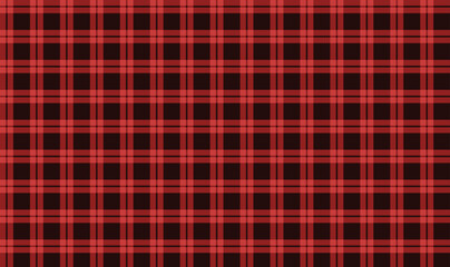Plaid seamless pattern red line fabric texture background, New year Christmas Decoration, Scottish cage, Vector Background, Illustration.