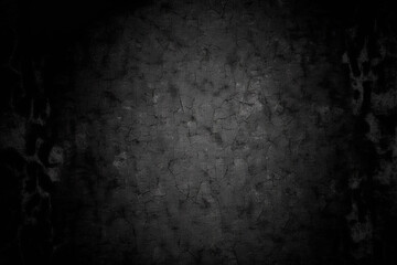 Fototapeta premium Old black background. Dark grunge texture. Generative AI