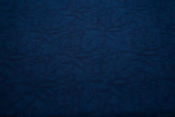 Fototapeta premium Dark blue leather texture background surface