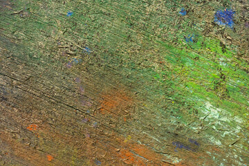 Top view of wooden table- template for placing design elements