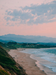 Atardecer en la playa, Picos de Europa, Cantabria.