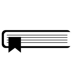 Bookmark icon in black and white