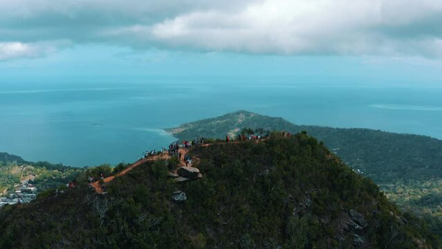 Mayotte - Flying around the Choungui mountain's top