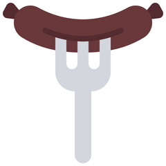 Fork In Sausage Icon