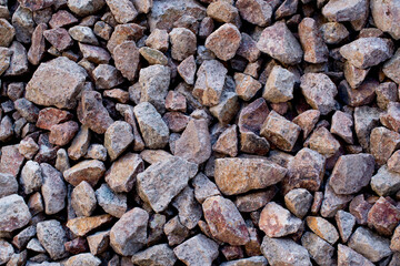 Outdoor gravel rocks from above.