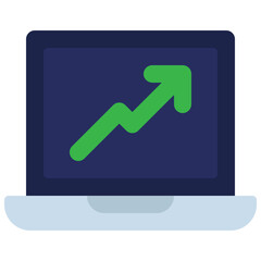 Laptop Increase Icon