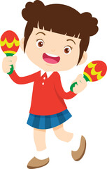 musical kid children playing music instrument