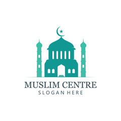 Mosque Creative Logo Template With Simple Concept.