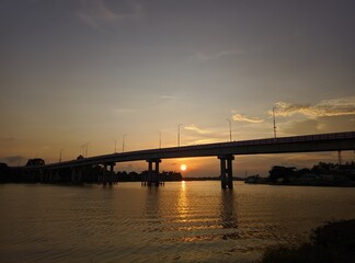 Beautiful Landscape titas river at brahmanbaria, bangladesh